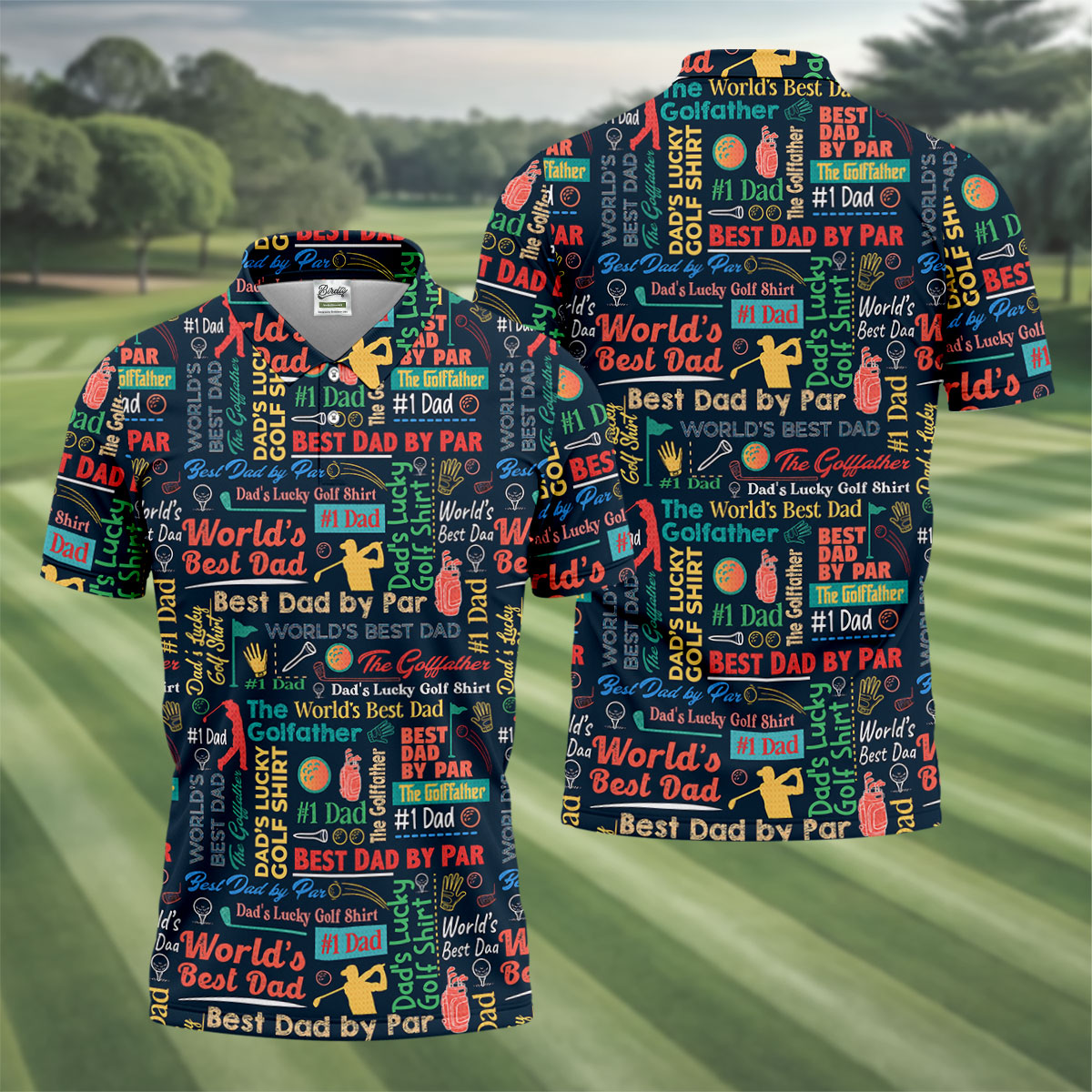 Best Dad By Par World's Best Dad Father's Day Golf Shirt, Golf Gift For Dad, Polo Shirtor Men
