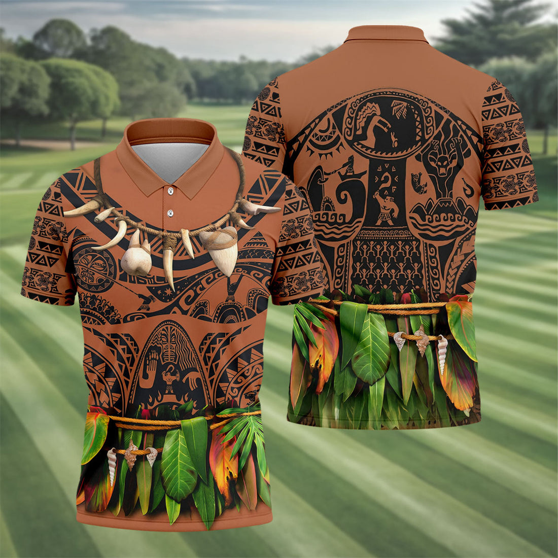 Cartoon Costume Hawaiian Golf Shirt, Men's Funny Golf Shirts, Polo Shirtor Men