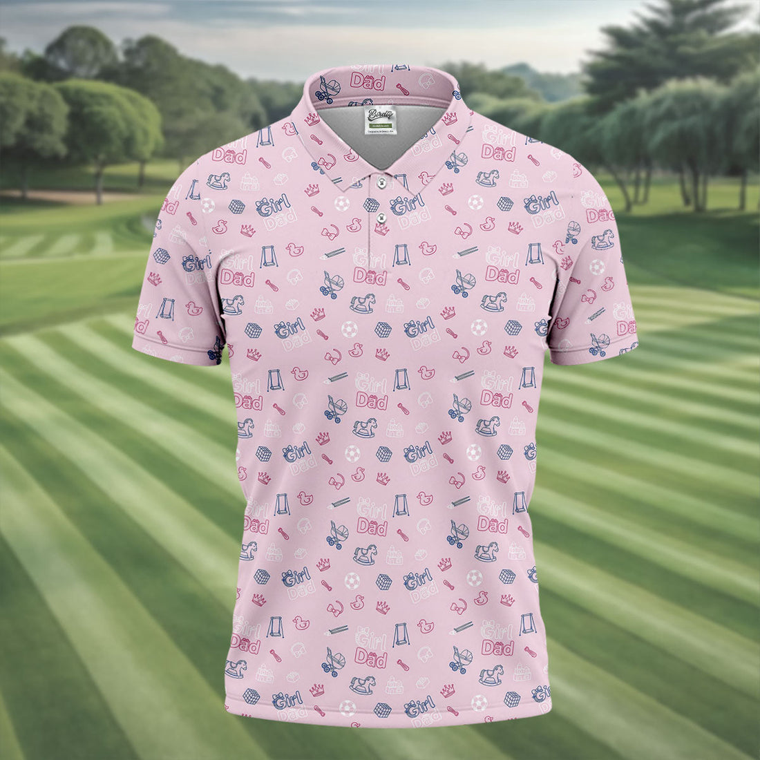 Girl Dad Father's Day Golf Shirt, Cute Golf Outfit, Polo Shirt Men, Golf Gift For Dad