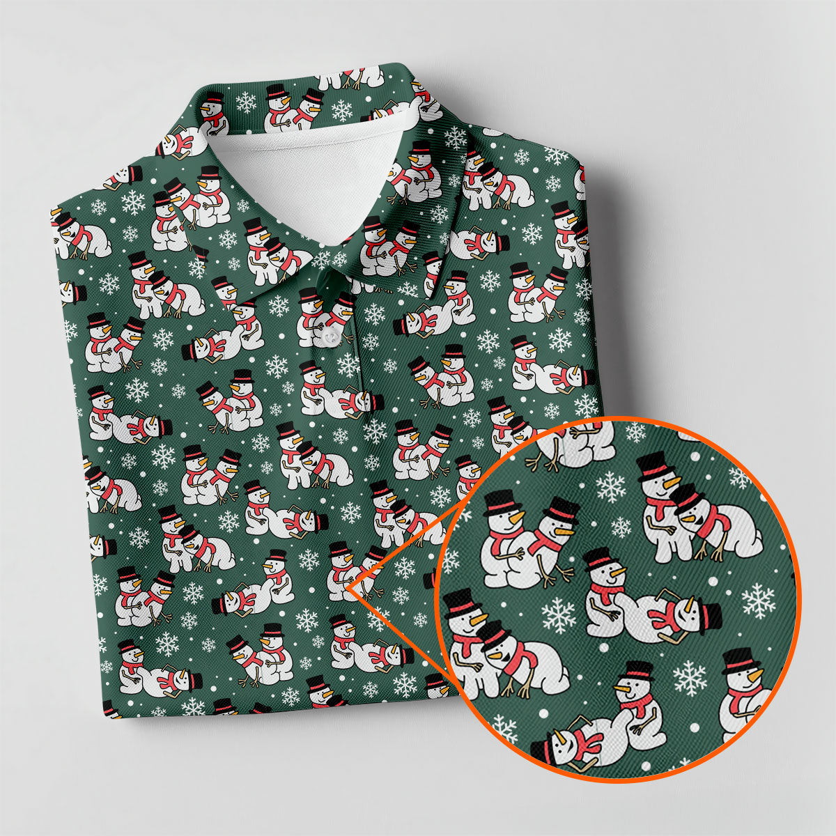 Naughty Snowman Green Golf Shirt, Christmas Golf Shirt, Fun Women's Golf Shirts, Ladies Golf Polos