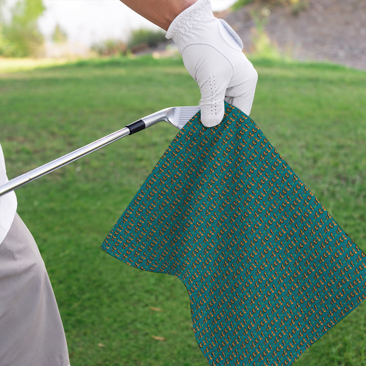 Crazy German Shepherd Pattern Golf Towels, German Dog Golf Towel, Golf Gift For Golfers