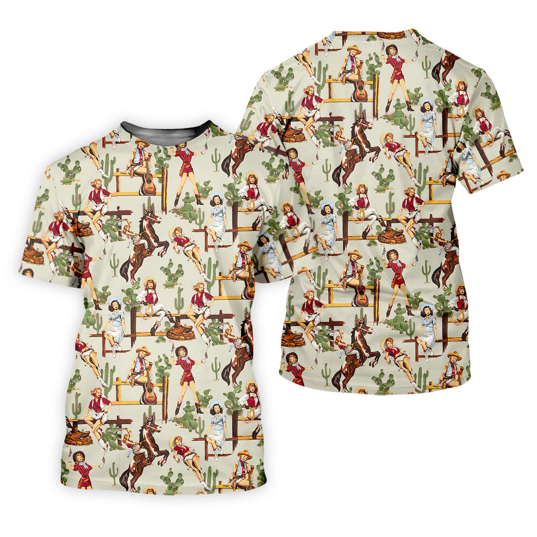 Desert Cowgirl Western Golf Shirt, Fun Golf Shirts For Men, Men's Golf Polo, Cool Golf Gifts