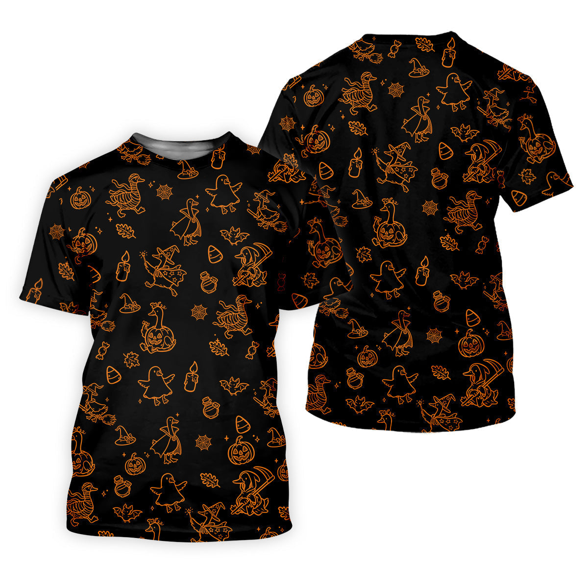 Goose Halloween, Doodle Pattern, Black Orange Golf Polo, Mens Funny Golf Shirts, Long Sleeve Golf Shirts, Men Golf Polo