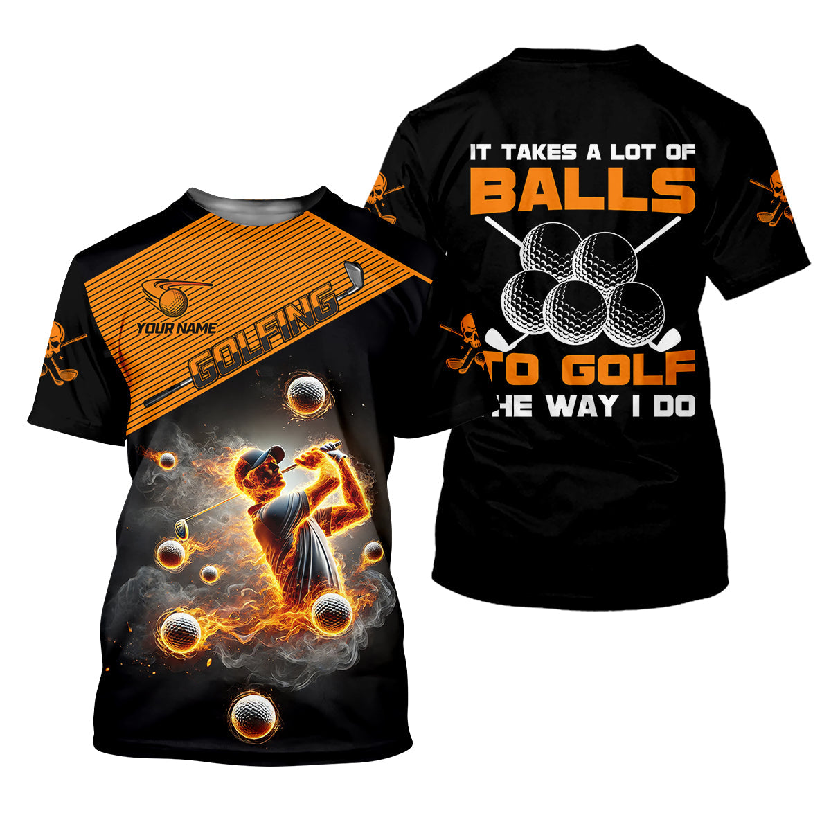 It Takes A Lot Of Balls To Golf The Way I Do Custom Men's Golf Polo Shirtad Golf Gift
