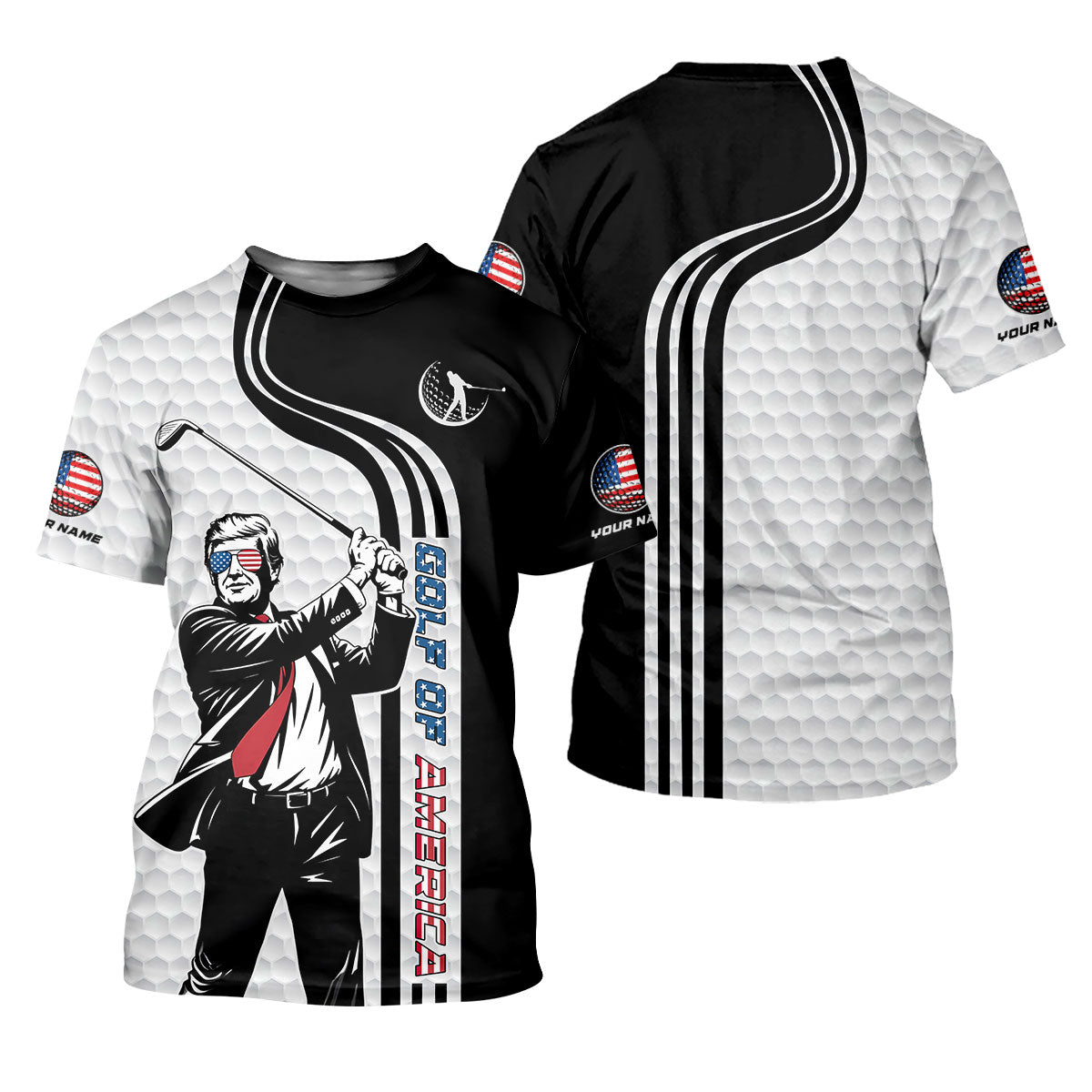 Golf Of America Mens Patriotic Golf Shirts, Mens Golf Gift, Mens Golf Polo Shirt Golf Shirts For Men