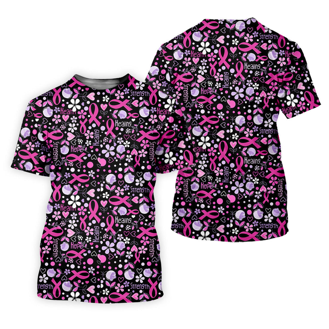 Hope Strength Breast Cancer Golf Shirt, Breast Cancer Support Shirts, Ladies Golf Shirt, Womens Golf Polo