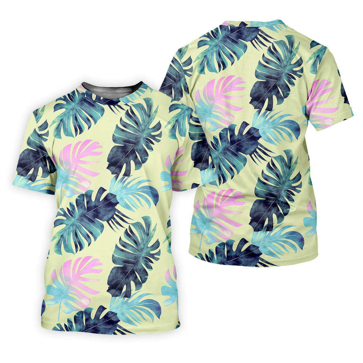 Tropical Palm Leaves Golf Tops For Men, Mens Golf Polo Shirt Unique Gift For Golfer, Golfing Apparel