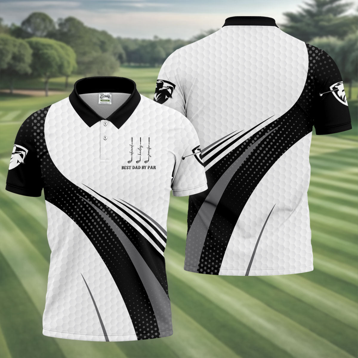Best Dad By Par Dimple Pattern Father's Day Golf Shirt, Polo ShirtFor Men, Gift For Golf Dad