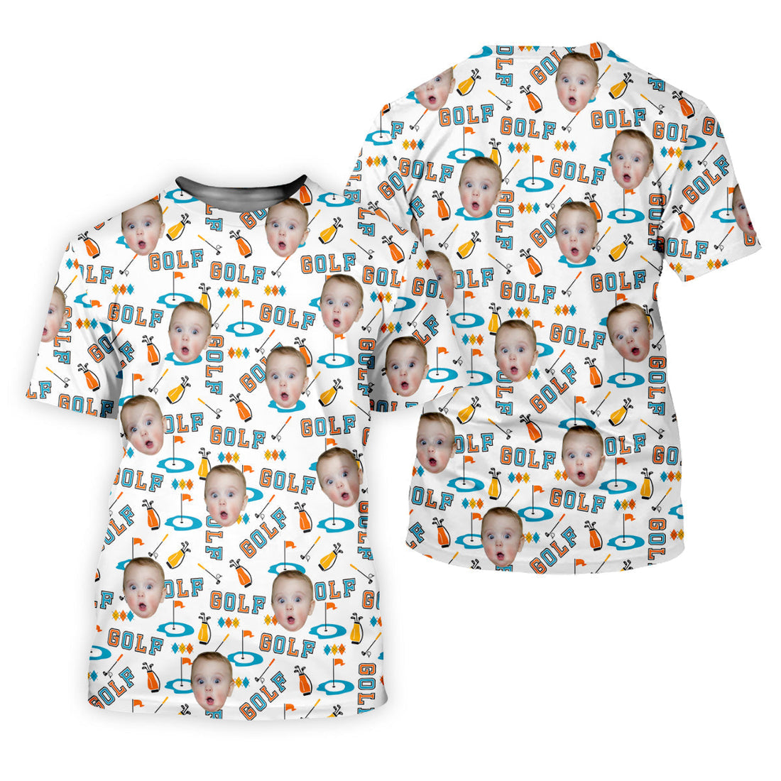 Custom Kids Photo Golf Shirt, Funny Golf Polo Shirtifts For The Golfing Dad, Christmas Golf Gift