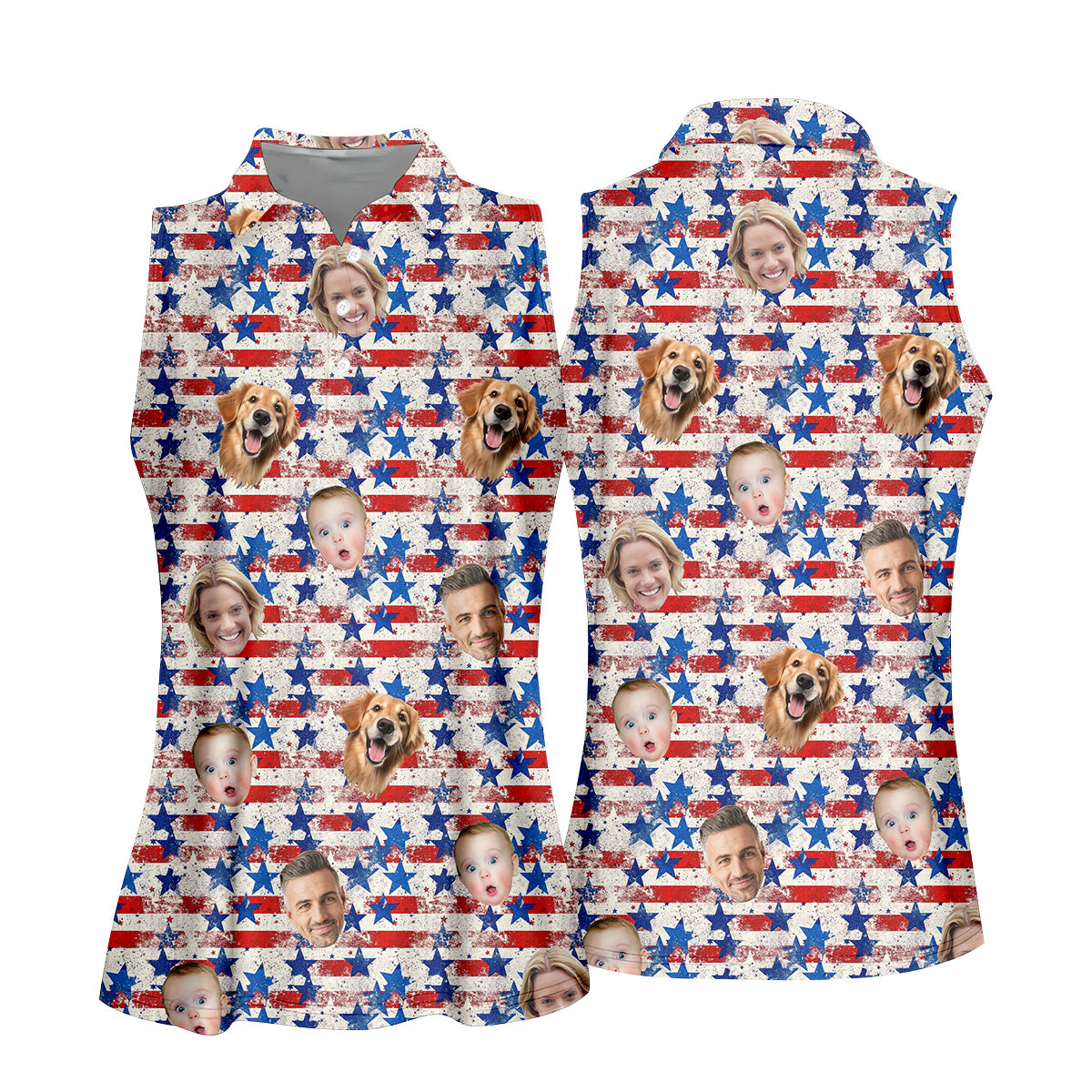 Patriotic Golf Shirt, USA Golf Shirt For Ladies, Women's Golf Polo Shirt Womens Golf Polo, Custom Pet Shirt