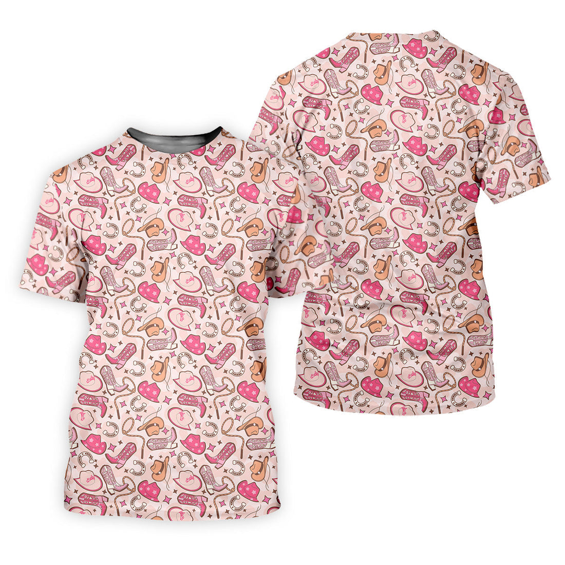 Pink Cowgirl Western Golf Shirt, Womens Sleeveless Polo, Cute Golf Outfit, Ladies Golf Shirts