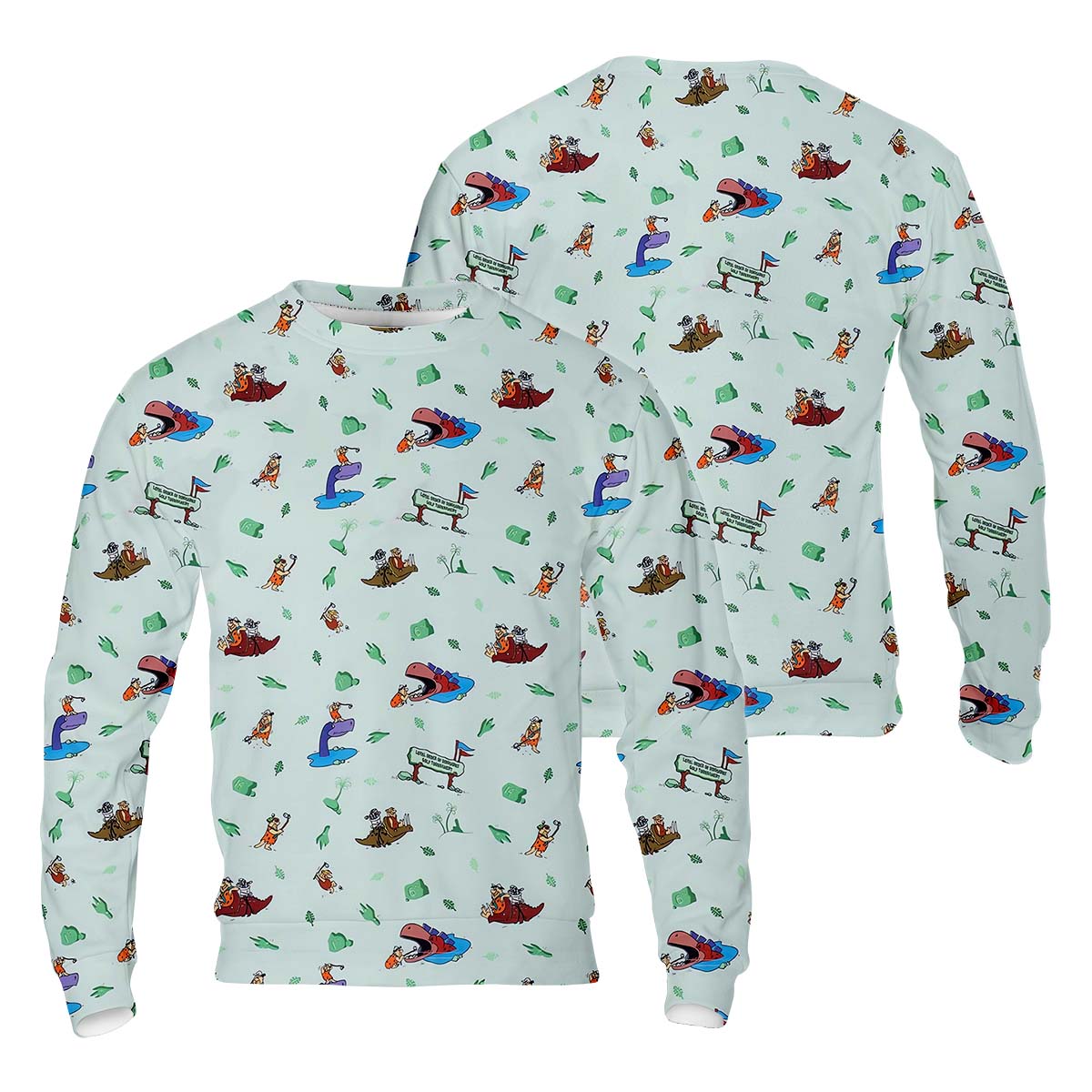 Playful Cartoon Golf Polo ShirtGolf Gifts For Men, Golf Gift Ideas