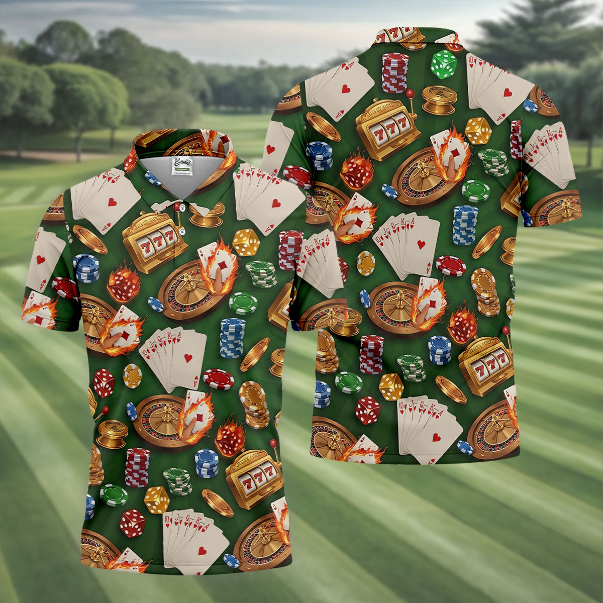 Casino Gambling Poker Golf Tops For Men, Golf Shirts For Men, Polo Shirtor Men, Golfing Apparel