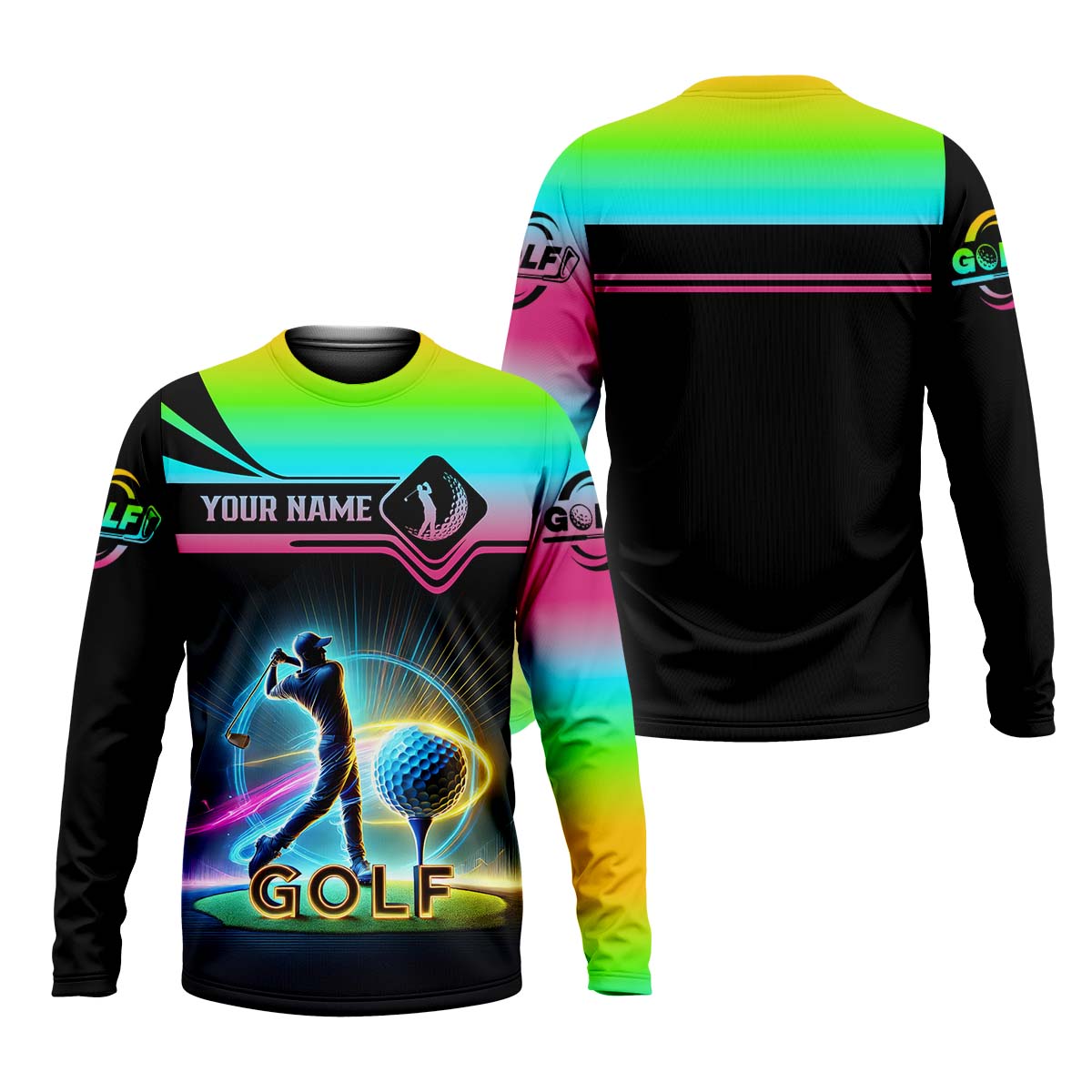 Custom 3D Men's Golf Polo ShirtGolfing Apparel, Mens Golf Gift