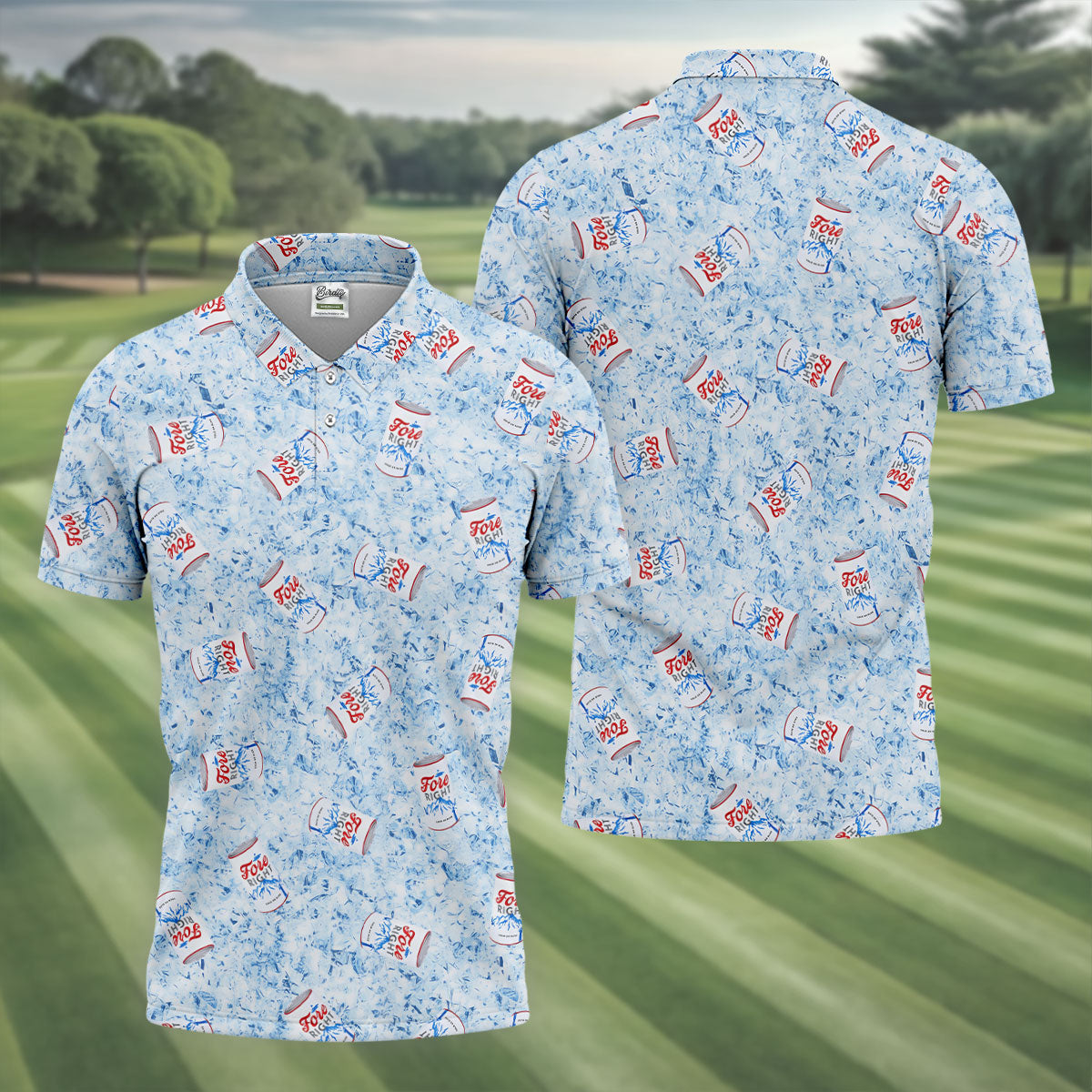 Fore Right Cold As Slice Golf Tops For Men, Men's Funny Golf Shirts, Golf And Beer Golf Shirts For Men