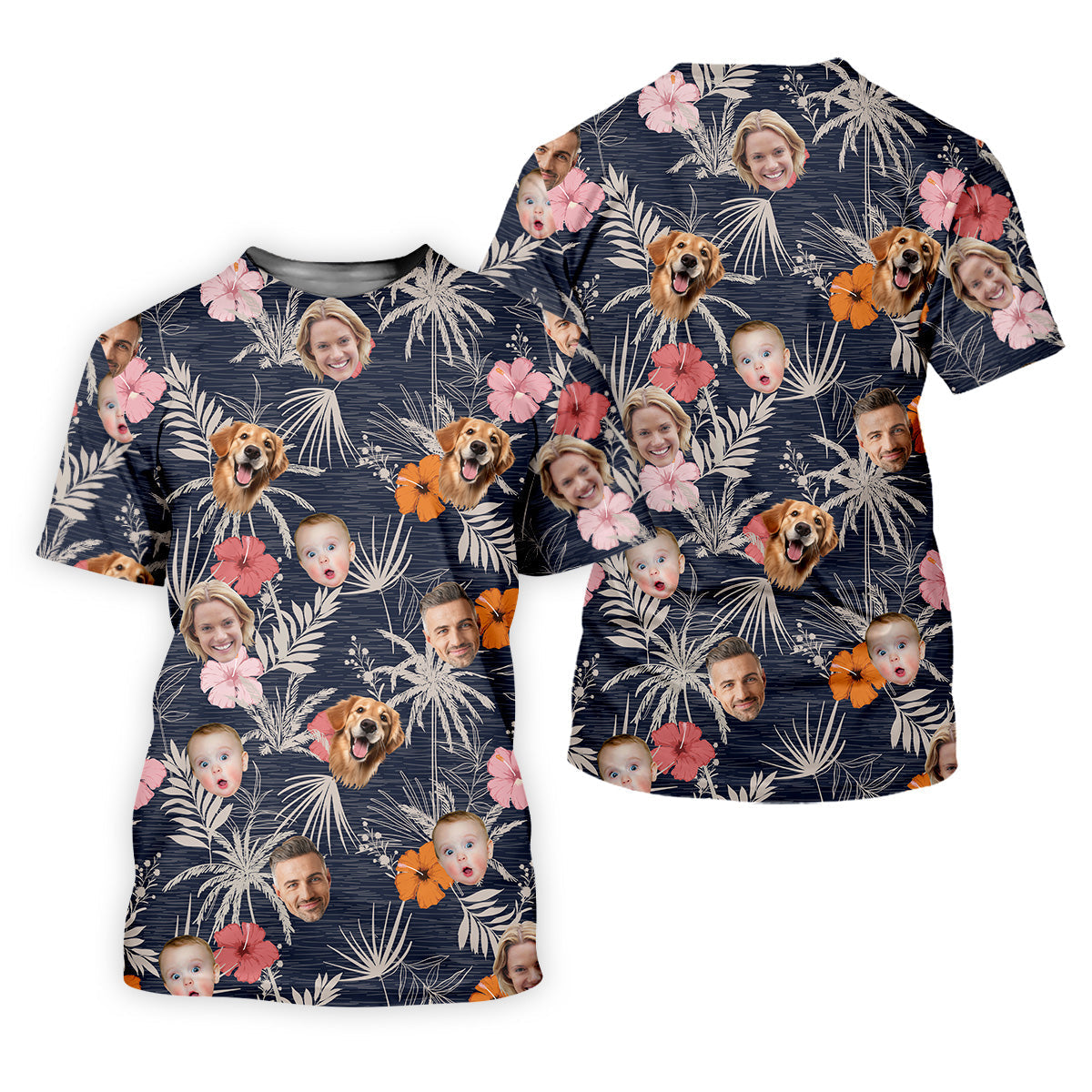 Mens Black Hawaiian ShirtHawaiian ShirtWith Faces, Men Polo Shirtest Gifts For Men Golfers