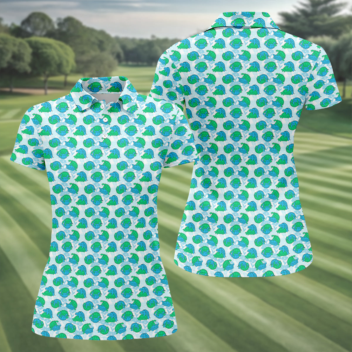 Funny Turtle Naughty Position Women's Golf Tops, Valentines Golf Gift, Golf Gift For Ladies