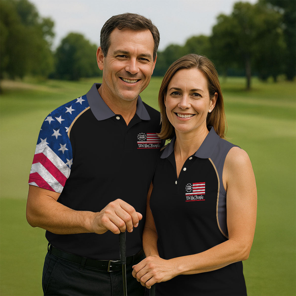 1776-2026 We The People 4th Of July Golf Shirt, Patriotic Golf Shirt, 250 Years Of America Golf Shirts For Men