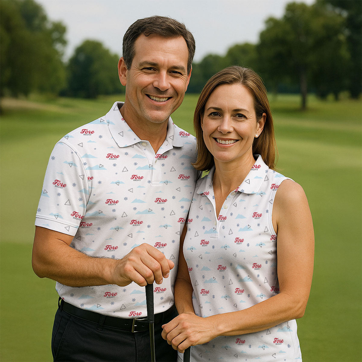 Fore Right Men's Funny Golf Shirts, Golf And Beer Polo ShirtFor Men, Golf Shirts For Men