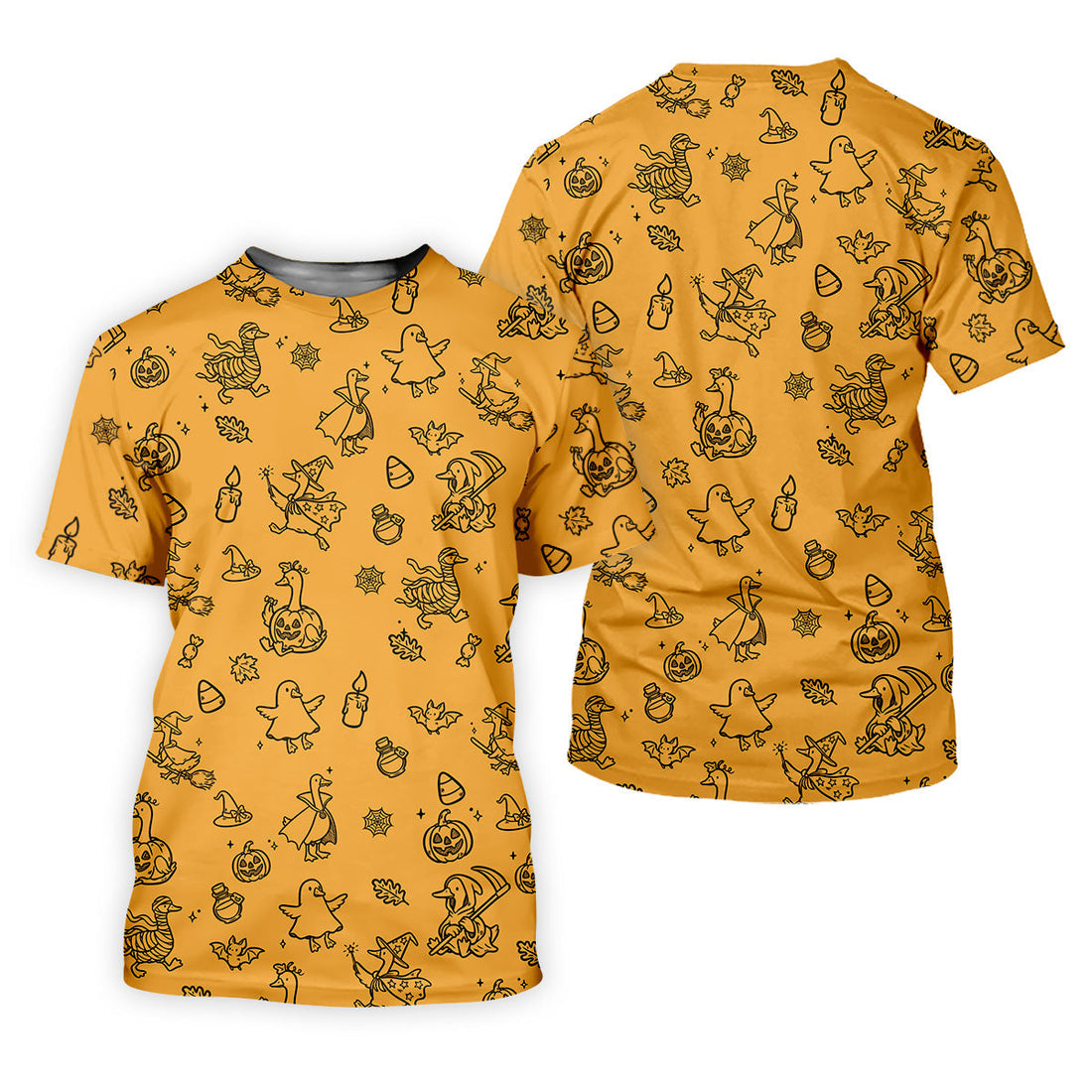 Goose Halloween, Doodle Pattern, Yellow Golf Shirt, Mens Funny Golf Shirts, Long Sleeve Golf Shirts, Men Golf Polo