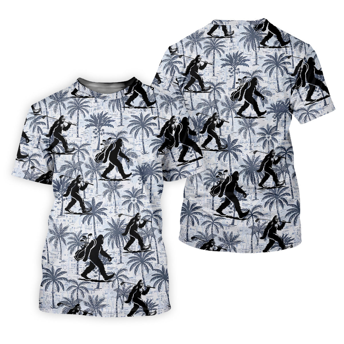 Funny Bigfoot Golf Hawaiian Shirt, Tropical Golf Shirts, Mens Golf Polo Shirtol Golf Gifts