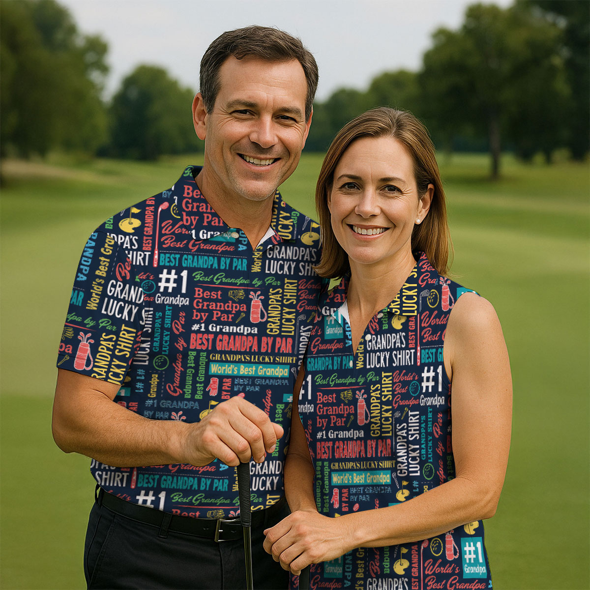 Best Grandpa By Par Father's Day Golf Shirt, Golf Gift For Grandpa, Polo Shirtor Men