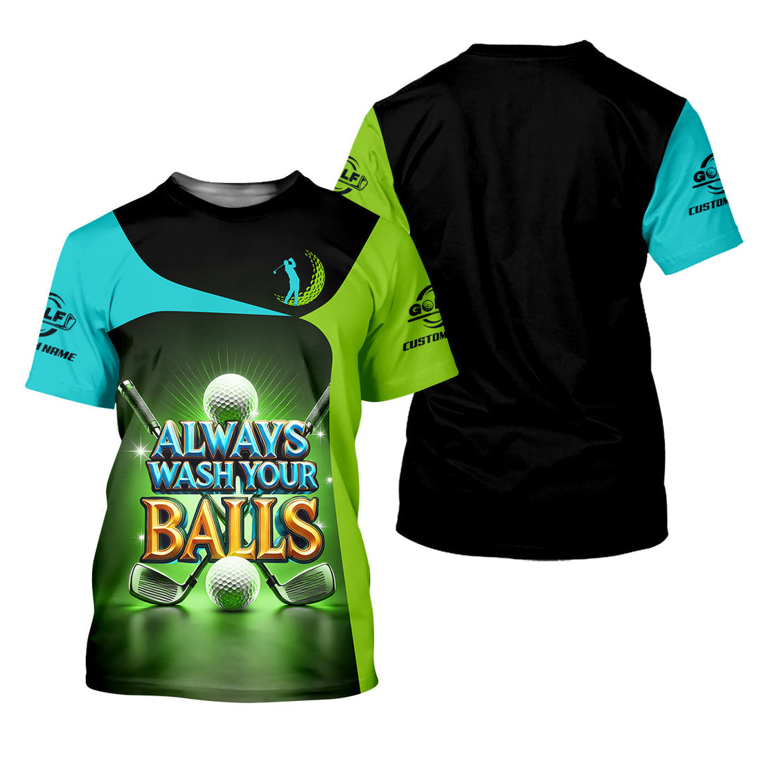 Always Wash Your Balls Custom Golf Polo ShirtFunny Golf Shirt, Mens Golf Gift