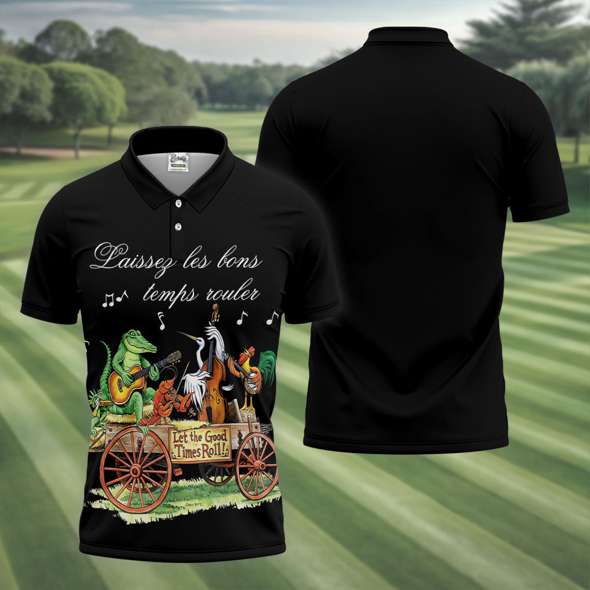 Let The Good Times Roll Animals Band Mardi Gras Celebrations Polo ShirtFor Men, Golf Shirts For Men