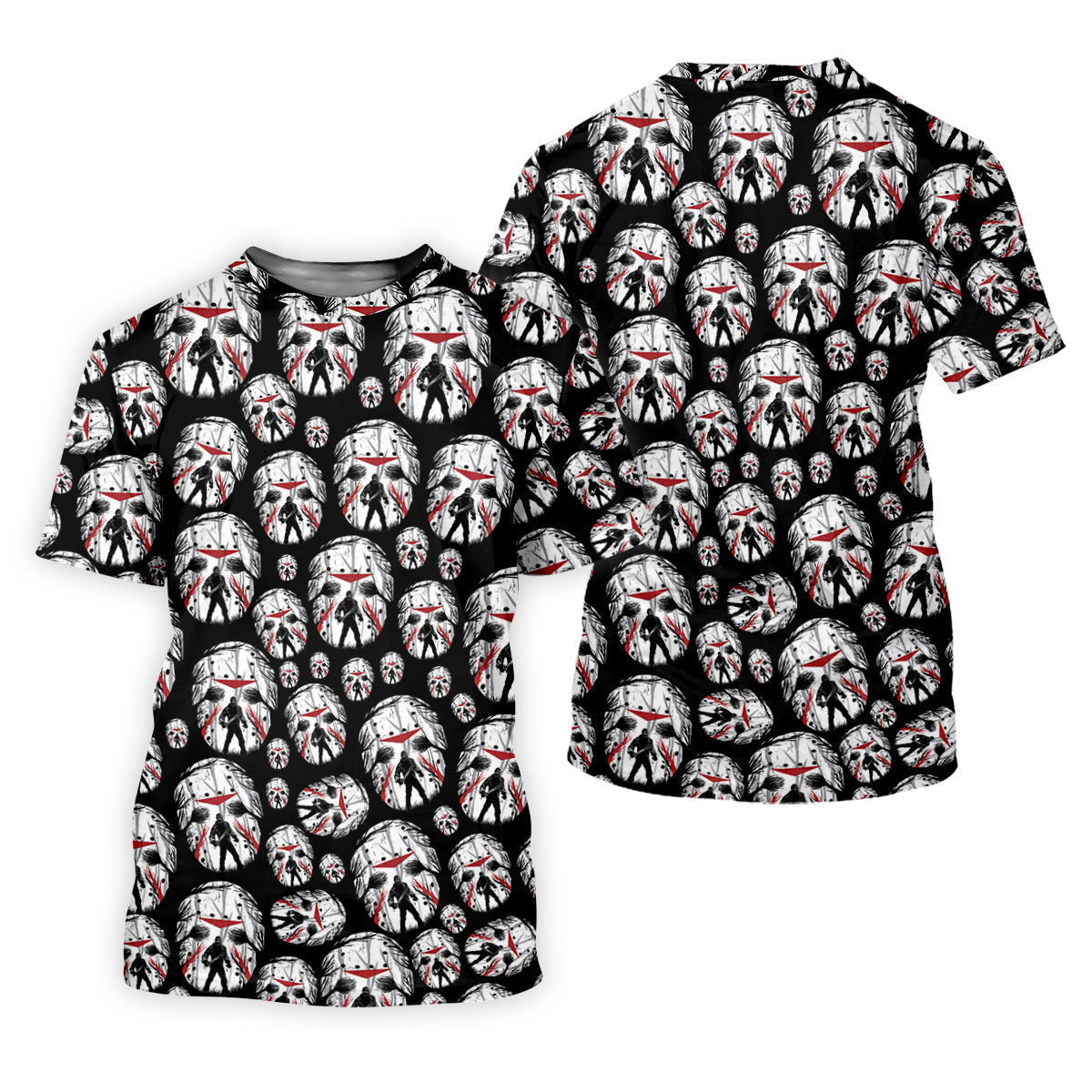 Jason Horror Character Men's Polo ShirtHorror Movie Shirt, Halloween Golf Shirt, Scary Halloween Shirts