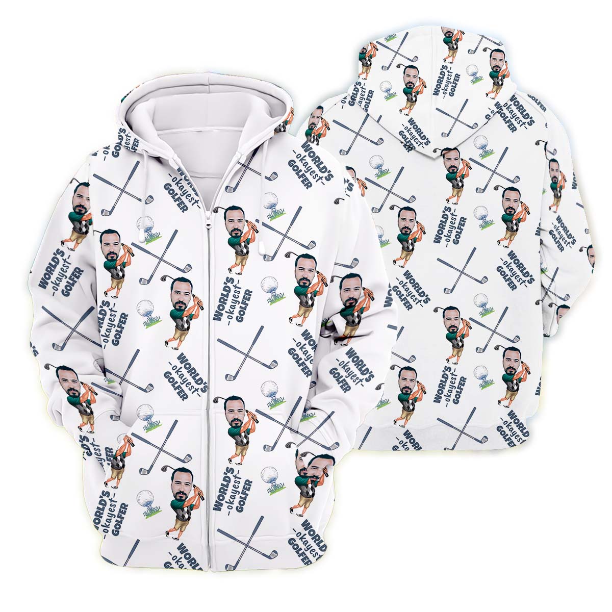 World's Okayest Golfer Golf Shirt For Men, Custom Golf Shirt, Gift For Golfers