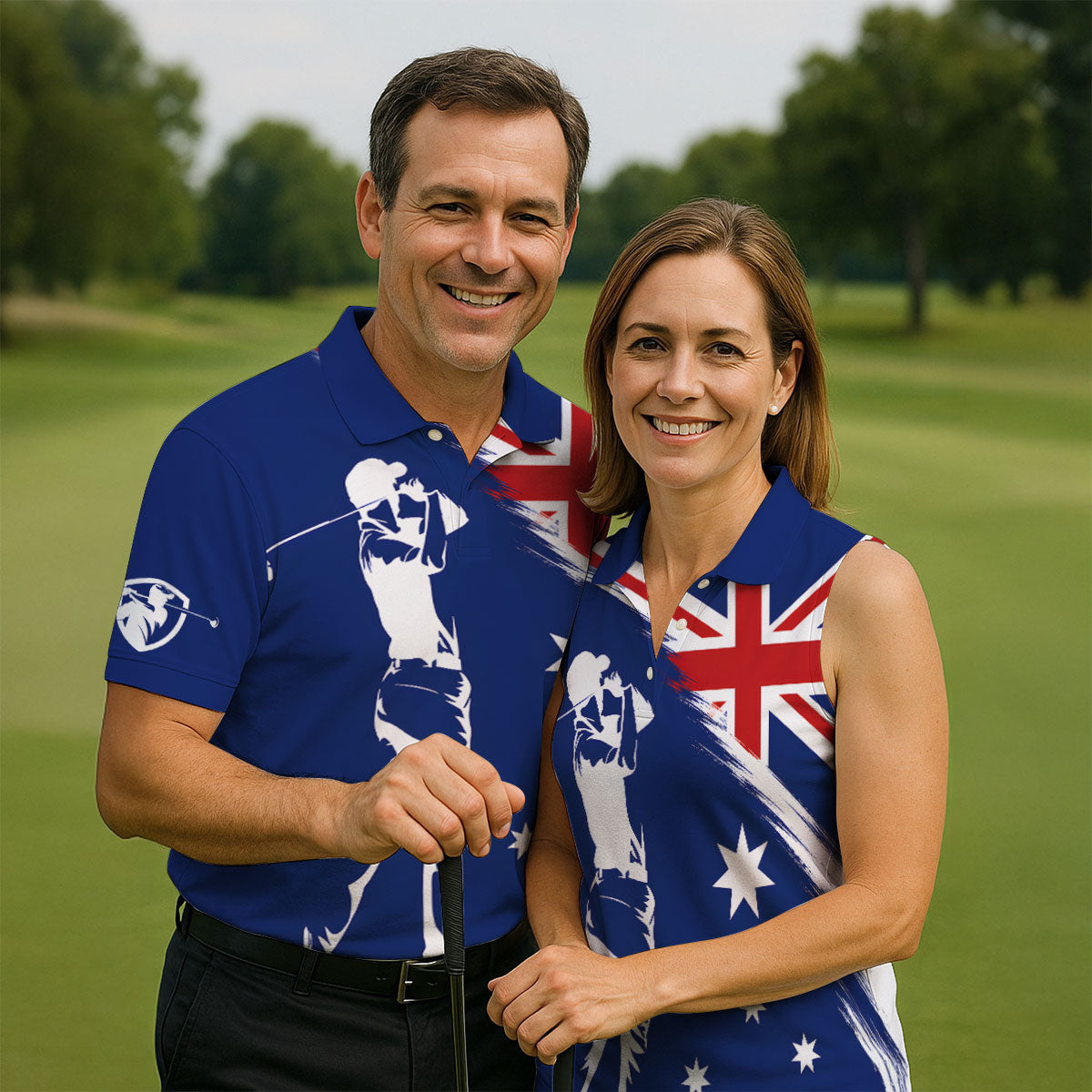 Real Grandpas Play Golf Then Take A Nap Australia Flag Print Men's Funny Golf Shirts, Polo Shirtor Men