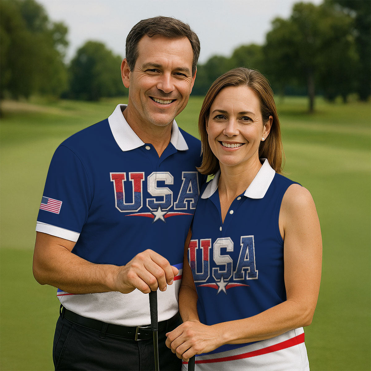 250 Years Of Independence USA Golf Shirt, 4th Of July Patriotic Golf Shirts For Men