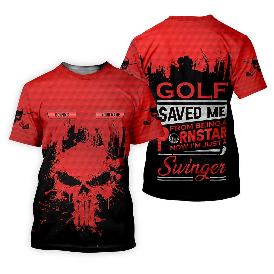 Golf Saved Me From Being A Porn Star Now I'm Just A Swinger Custom Funny Golf Polo ShirtDad Golf Gift