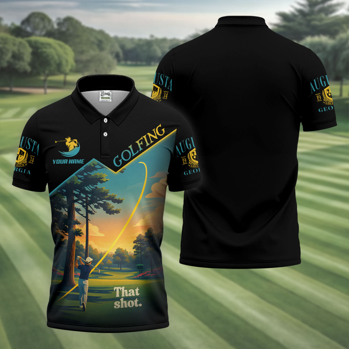 That Shot Augusta Georgia Golf Tournament Golf Shirts For Men, Performance Golf Shirt, Polo ShirtFor Men