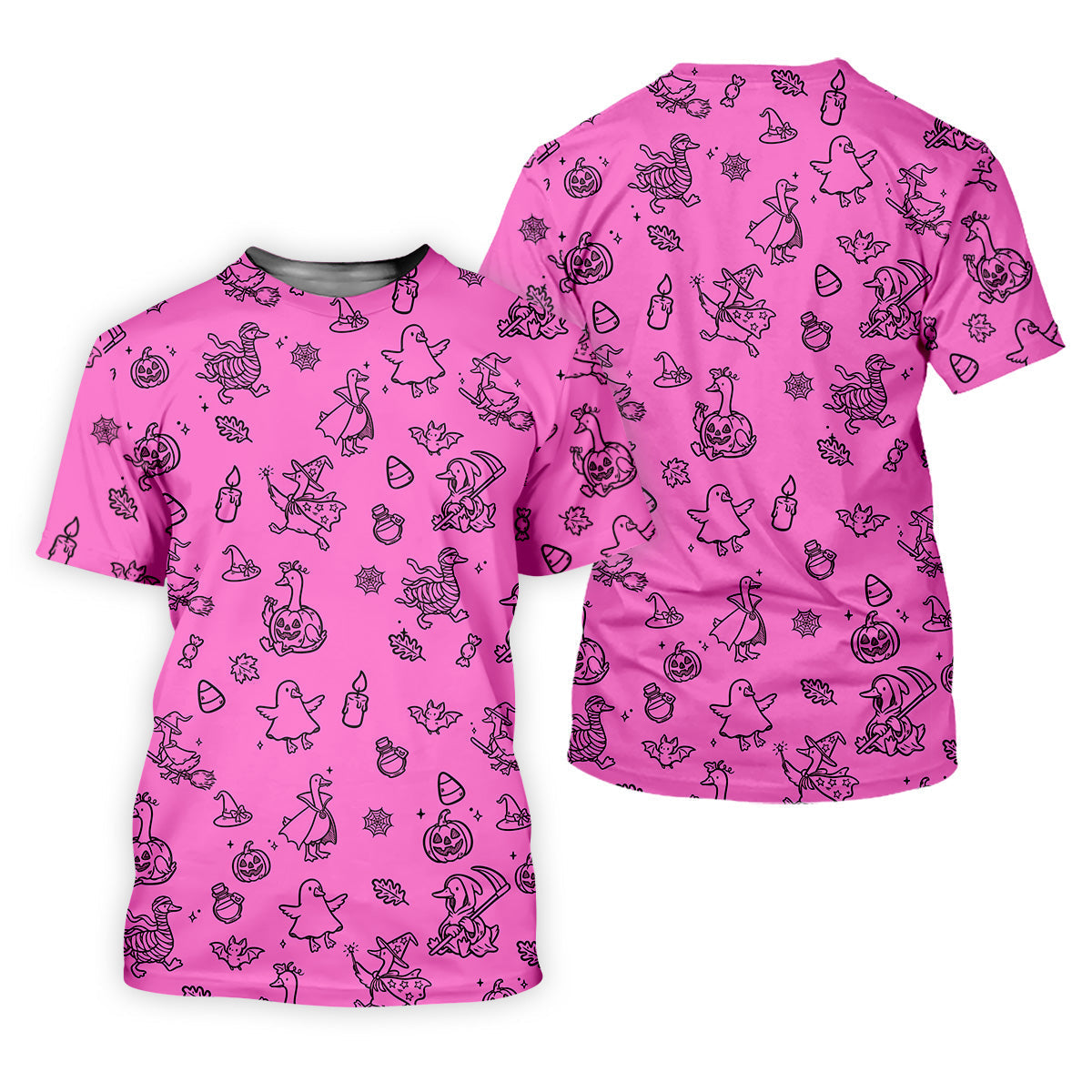 Goose Halloween, Doodle Pattern, Hot Pink Golf Shirt, Mens Funny Golf Shirts, Long Sleeve Golf Shirts, Men Golf Polo