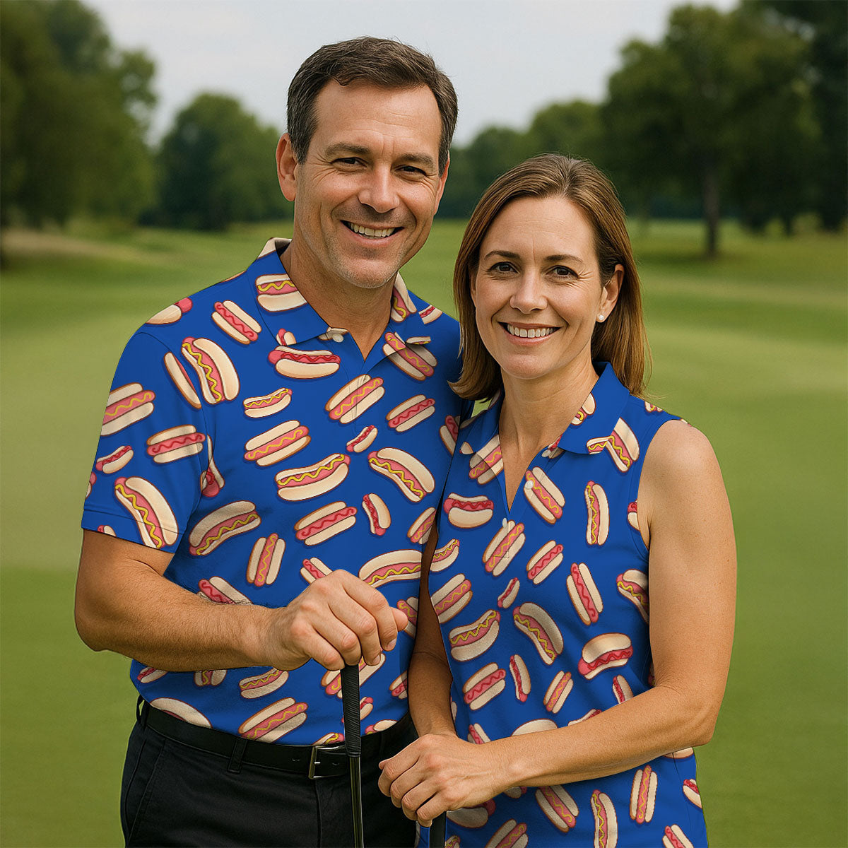 Sausage And Bun Hot Dog Fun Golf Shirt, Polo Shirt Men, Golf Gift For Men, Golf Shirts For Men