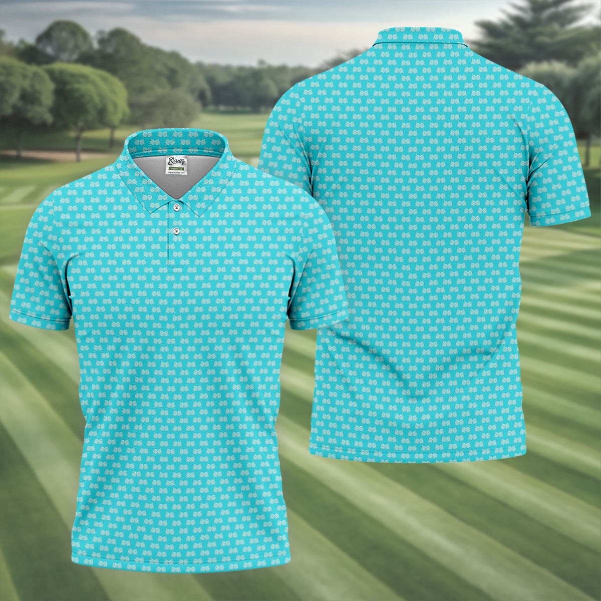 Funny Golf Balls Adult Humor Turquoise Blue Golf Tops For Men, Polo Shirtor Men