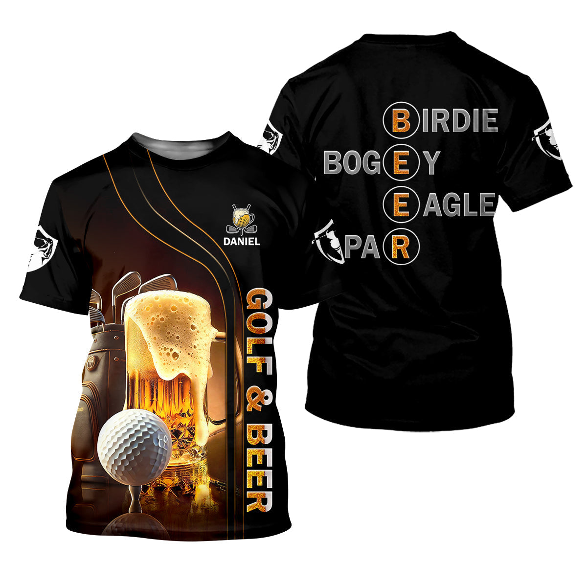Golf And Beer Custom Long Sleeve Golf T Shirt, Funny Golf Shirt, Gift For Golfers