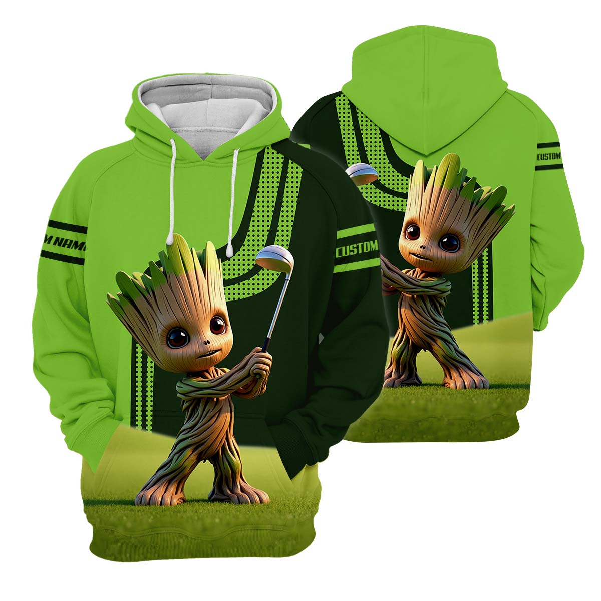 BabyGroot Custom Golf Polo ShirtGift For Golfers, Golf Gift Ideas