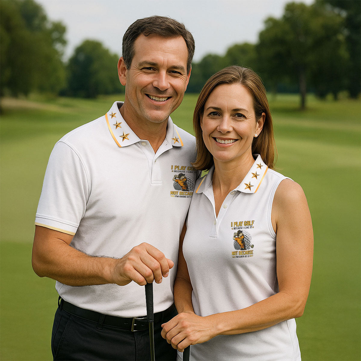 I Play Golf Because I Like It Not Because I'm Good At It White Golf Shirt, Funny Golf Shirt, Golf Shirts For Men