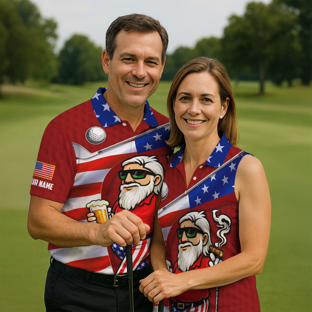 Swing Swear Drink Repeat Golf And Beer Patriotic Man 4th Of July Red Golf Shirt, 250 Years Golf Shirts For Men