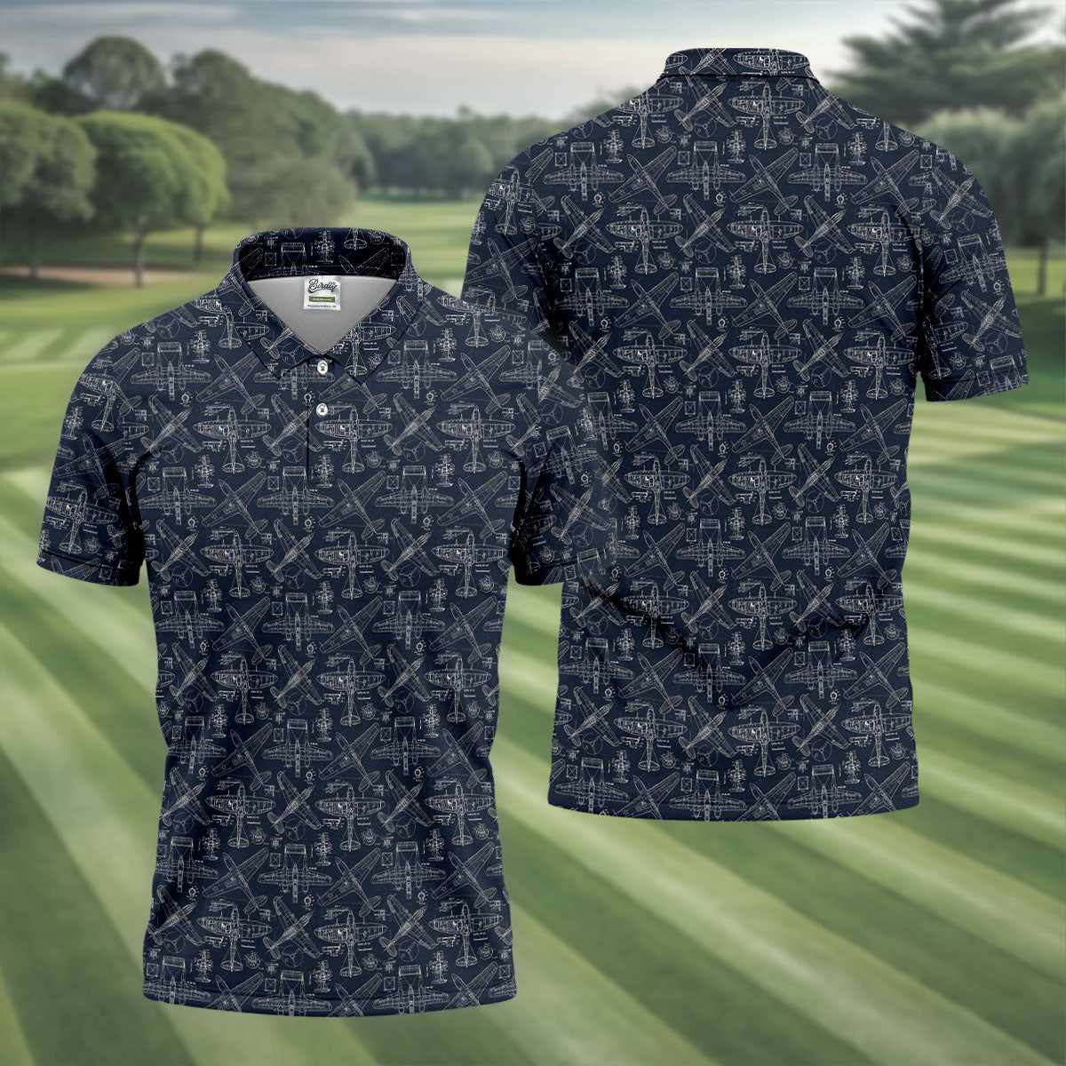 Aircraft Models Airplane Blueprints Golf Tops For Men, Polo ShirtFor Men, Golf Shirts For Men