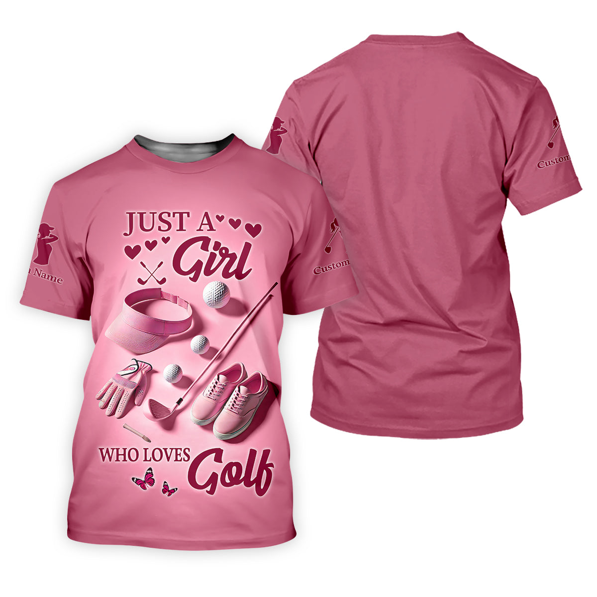 Just A Girl Who Loves Golf Womens Golf Polo ShirtWomens Golf Gifts