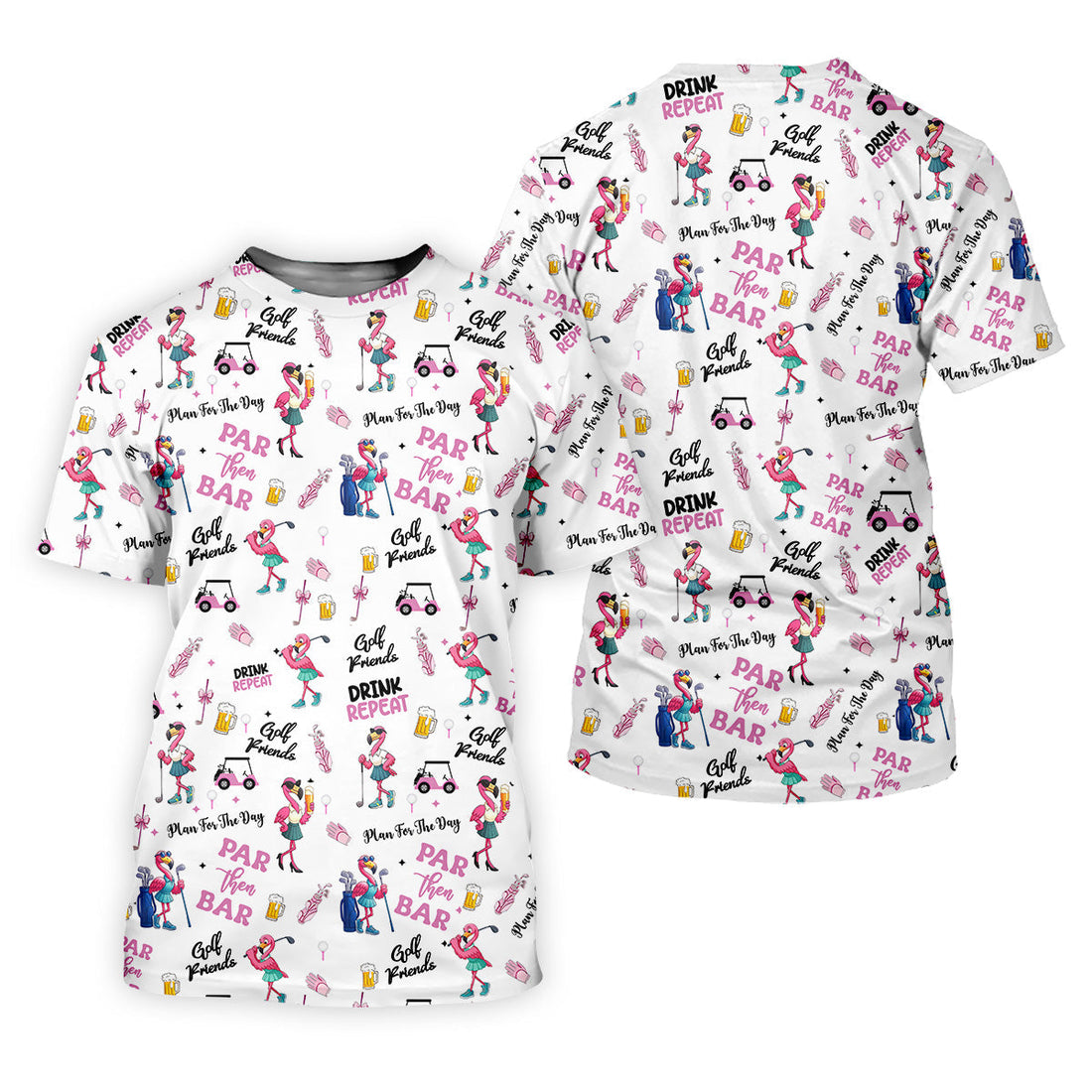 Par Then Bar Flamingo Golf Shirt, Fun Golf Shirts Mens, Golf Hoodie Mens, Matching Golf Shirts