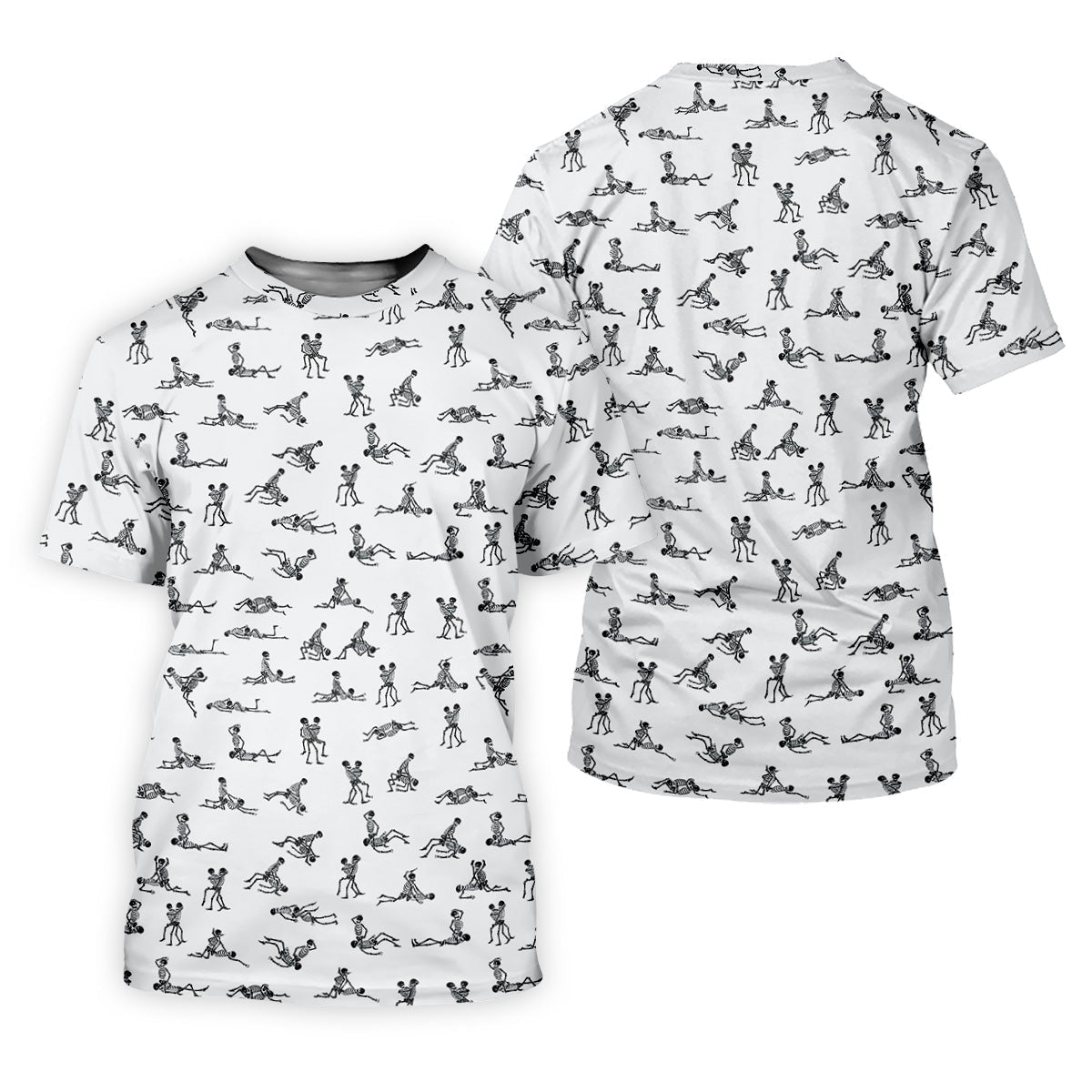 White Funny Skeleton Adult Position Golf Shirt, Halloween Gift Idea, Fun Golf Shirts For Men, Polo For Men
