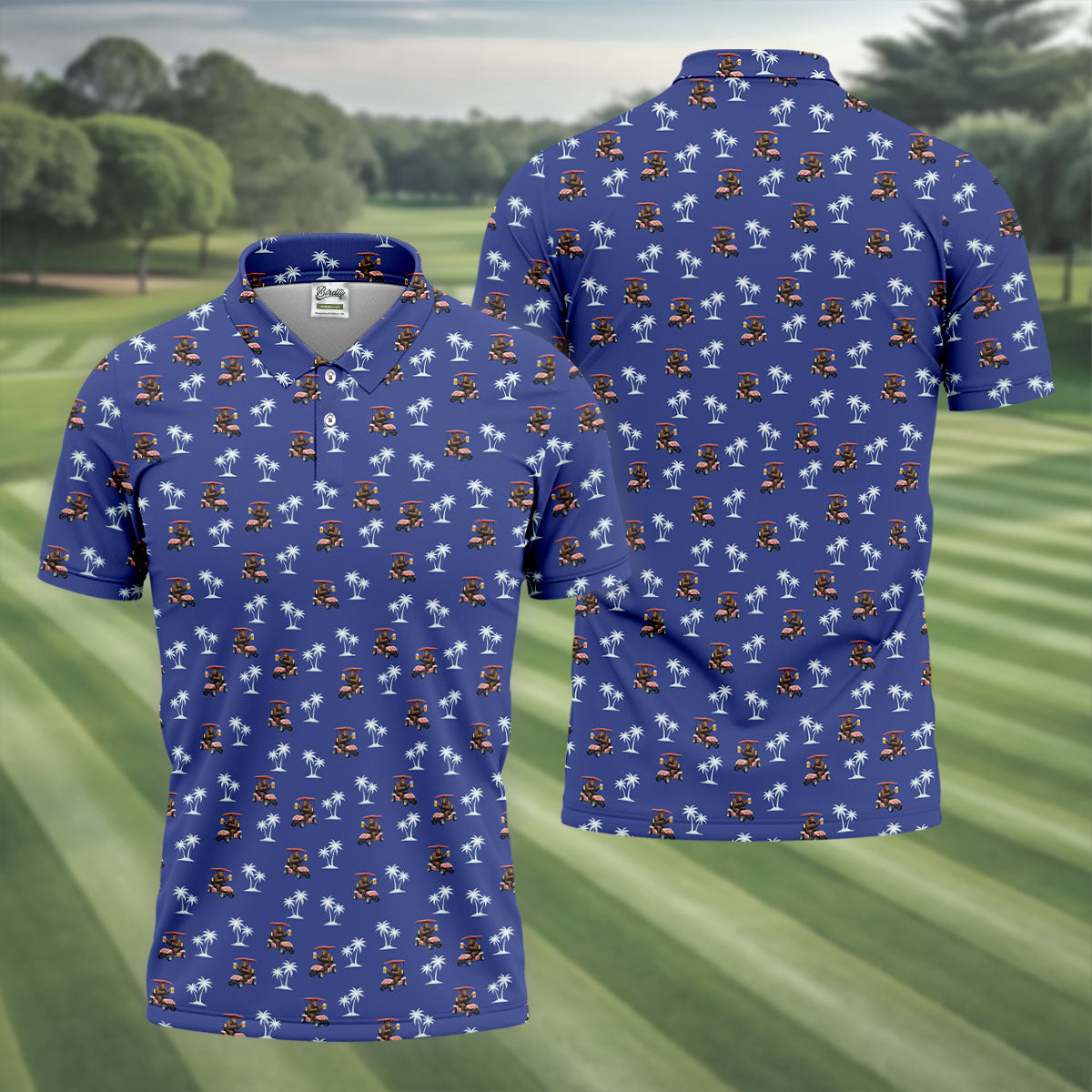 Sasquatch Beer Golf Tropical Golf Shirt, Men's Funny Golf Shirts, Golf Shirts For Men, Polo Shirt Men