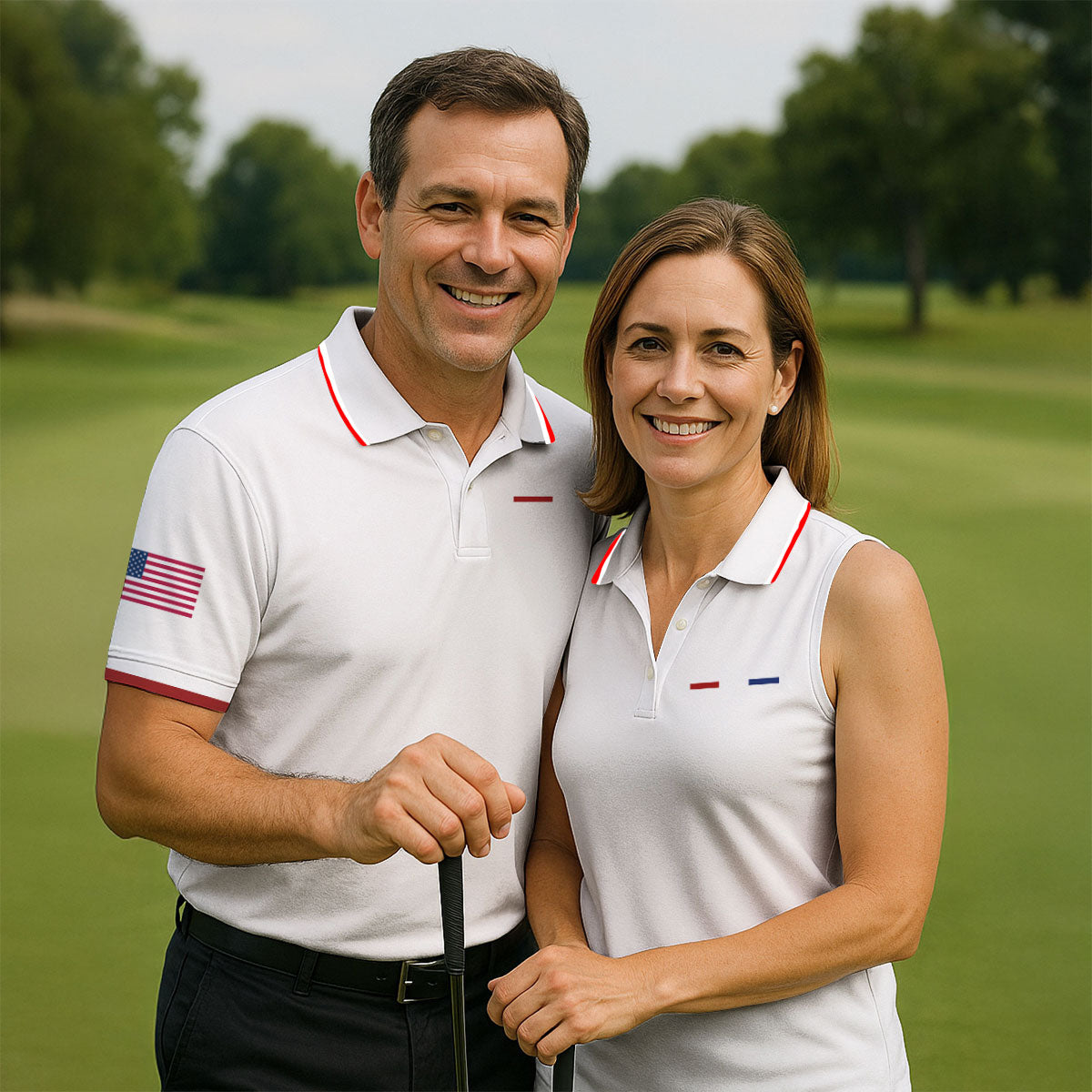 United States Of America 250 Years White Golf Shirt, Patriotic Golf Shirt, Golf Shirts For Men