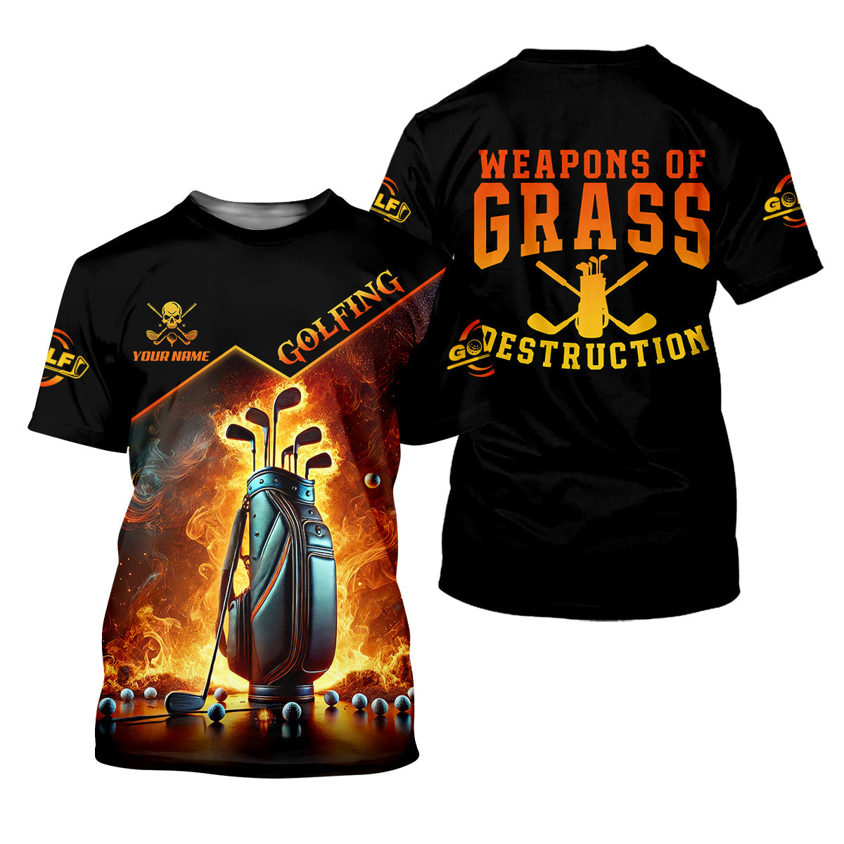 Weapons Of Grass Destruction Custom Men's Golf Polo Shirtad Golf Gift