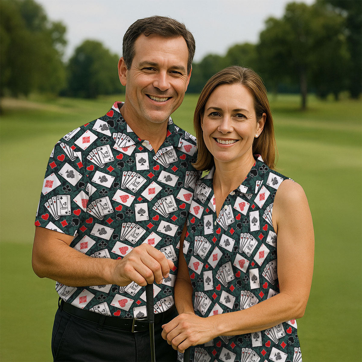 Funny F*ck Three Putts Cards Casino Themed Golf Tops For Men, Polo ShirtFor Men, Golf Shirts For Men