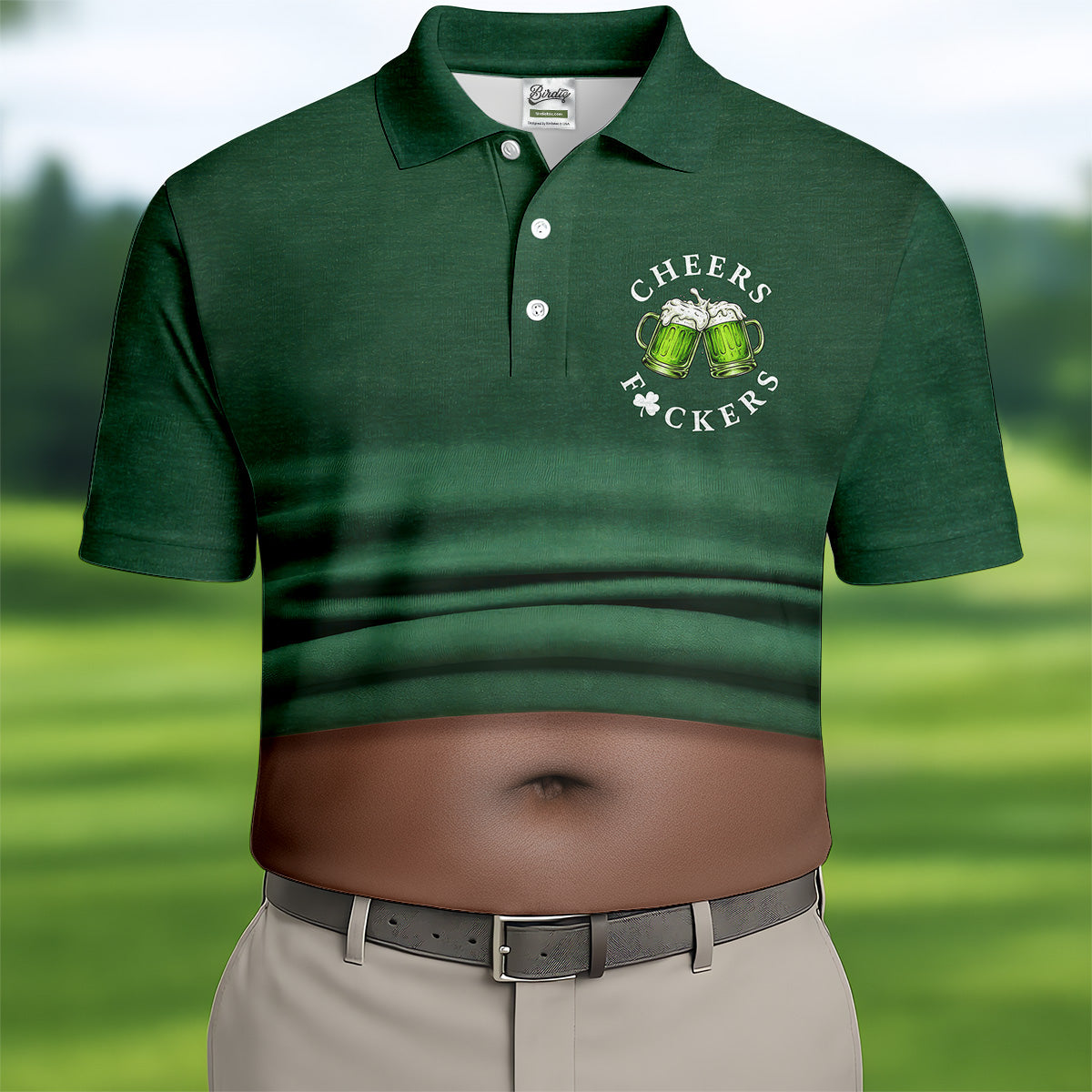 St Patrick's Day Cheers Men's Funny Golf Shirts, Polo Shirt Men, Golf Shirts For Men